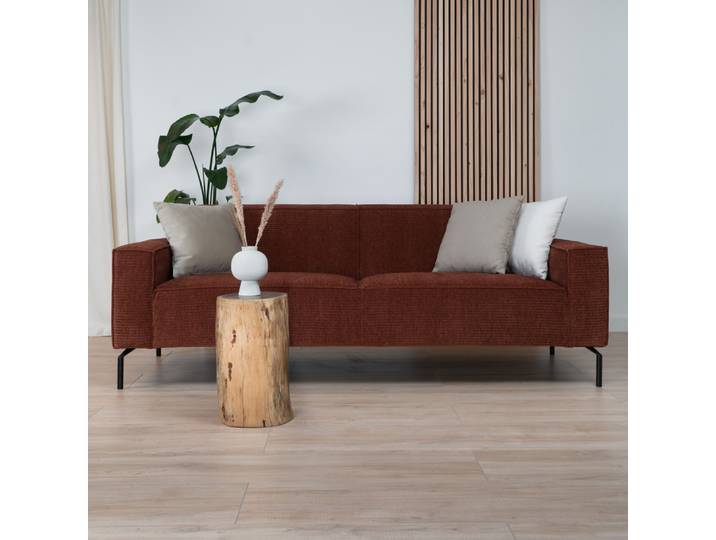 Bronx71 Chenille Sofa Kansas 3-Sitzer kupfer