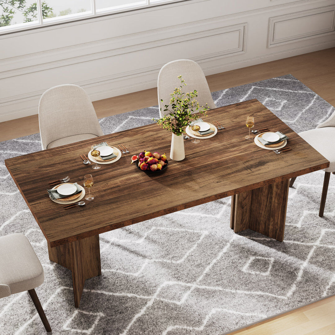 Blue Elephant Rectangular Dining Table Dark Brown