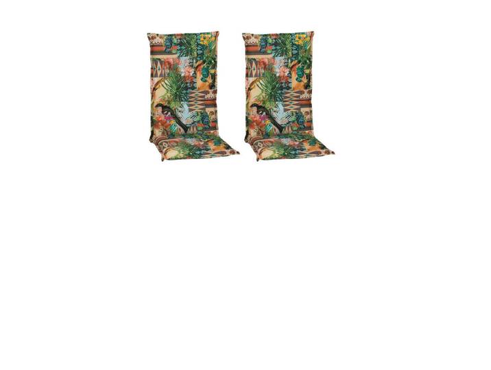 Gardenson Sesselauflage, Grün, Textil, Blätter, Füllung: Schaumstoff, Fleece,Schaumstoff, Fleece, 46x8x118 cm, Handmade in Europe, bügelfrei, pflegeleicht, für den Aussenbereich geeignet, wetterfest, mittels Bändern zu befestigen, Gartenmöbel, Gartenkissen & Auflagen, Sesselauflage