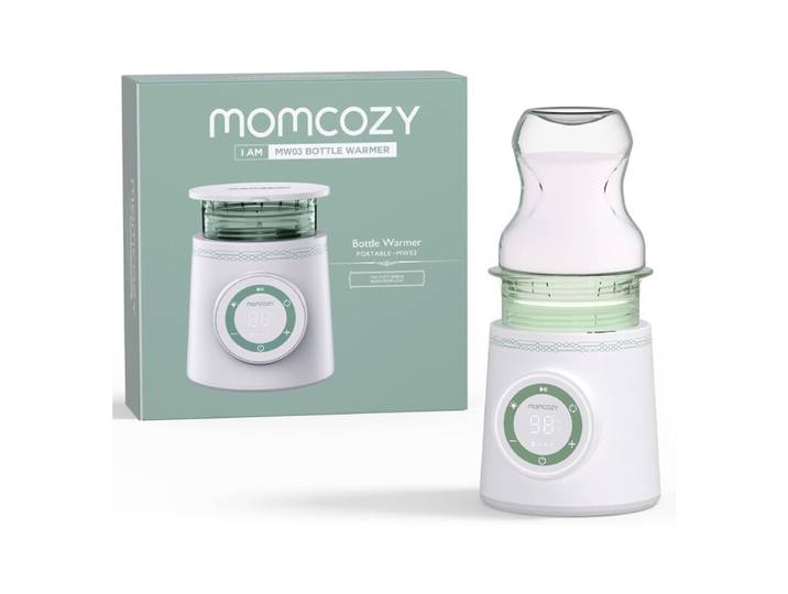 Momcozy draagbare flessenwarmer uit de reisserie, dubbel lekvrij, oplaadbaar via USB, compatibel met meerdere merken, cadeaus voor moeders