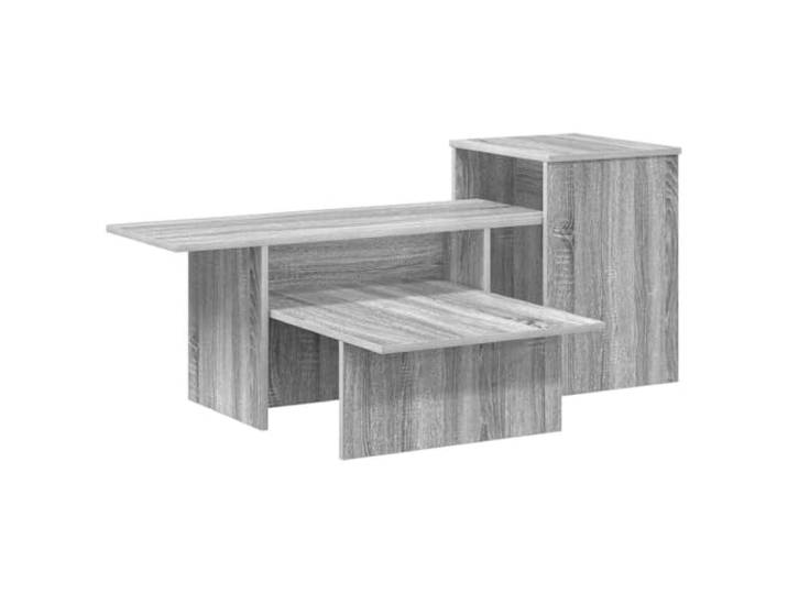 Coespram Konsolentisch Graues Sonoma 91,5 x 35 x 38,5 cm Holzwerkstoff Schlanker Beistelltisch mit Fächern für Flur und Wohnzimmer. Bietet nützlichen Stauraum für Deko und Alltagsgegenstände.
