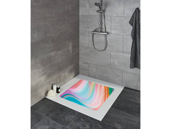Duscheinlage Vibes Polyvinylchlorid PVC Multicolor 55 x 0 x 55cm