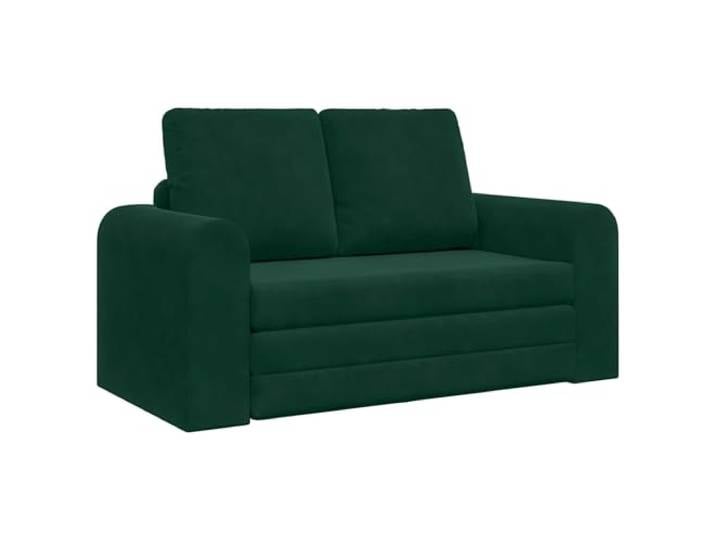 RJPLMFV Schlafsofa, Velours, Dunkelgrün, 148 x 71 x 83 cm Cabrio-Design, passgenaues Kissen, abnehmbare Bezüge, pflegeleicht, ideal für Wohnzimmer