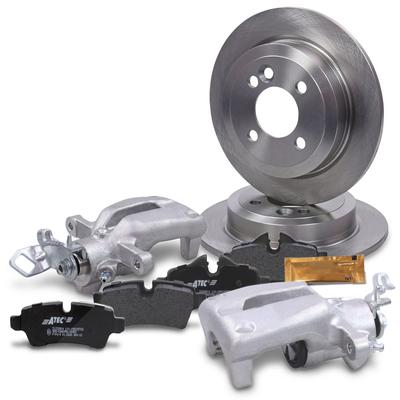 Atec 2x Bremsscheibe +Beläge +Bremssättel Hinterachse [Hersteller-Nr. 40579877] für Mini