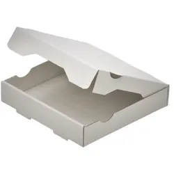 100 Pizzakartons Flammkuchen Schachteln 22x22x4cm weiß unbedruckt