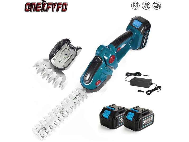 Makita – taille-haie électrique 2 en 1, sans fil, Rechargeable, portable, pour désherbage, sécage, tondeuse à arbustes, outil de jardin, batterie 18V