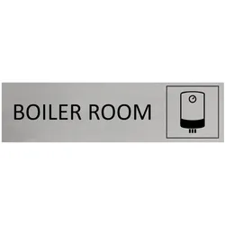 CombiCraft Aluminium Türschild Boiler Room 165x45mm mit 3M-Tape zur Befestigung, einfache Kennzeichnung von Räumen und Bereichen