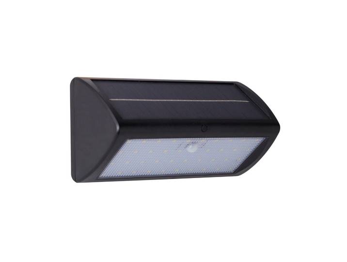 Solarleuchte Solar, Schwarz, Kunststoff, 14.5x17x15.5 cm, Bewegungsmelder, 3-fach schaltbar, Lampen & Leuchten, Außenbeleuchtung, Solarleuchten