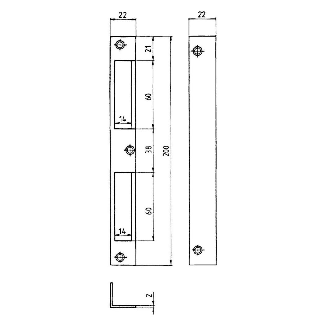 Magni HTW Blech 22x22x200 abgerrs/ls verwendbar (1 Stk.) (4002730111175)