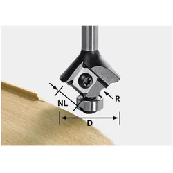 Festool, Fräser, Abrundfräser-Wendeplatten S8 HW R1,5 D28 KL12,7 MFK