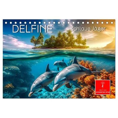 Delfine - schlaue Jäger (Tischkalender 2027 DIN A5 quer), CALVENDO Monatskalender