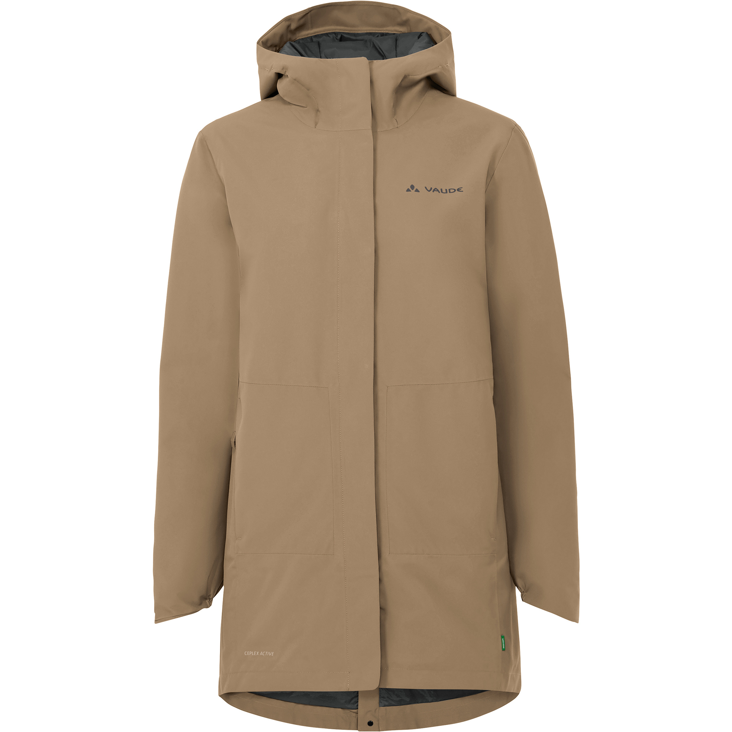 Vaude Cyclist Padded II Mantel Damen Winterjacke beige Größe S Lifestyle Isolierend Wasserabweisend