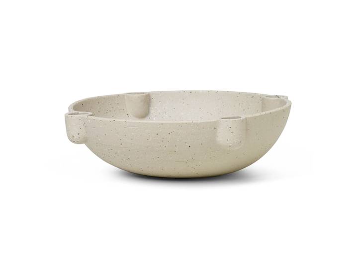 Ferm Living Bougeoir de l avent Bowl céramique large Ø27 cm Gris clair'