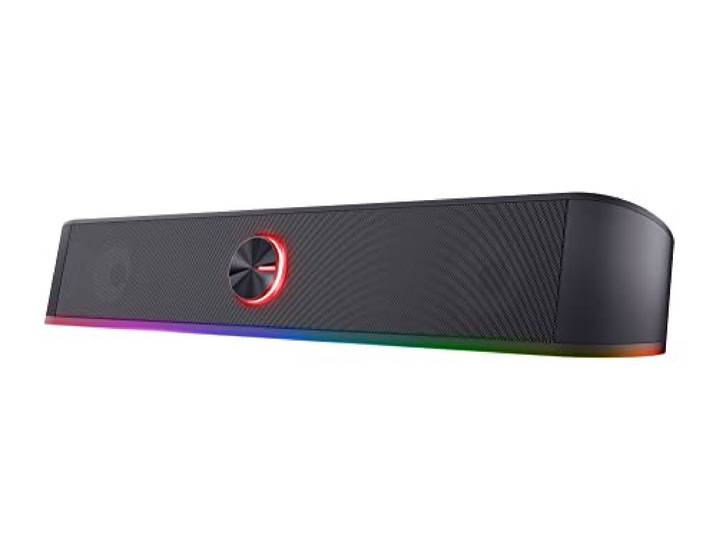 Trust Gaming GXT 619 Thorne Soundbar met RGB Verlichting - PC Luidsprekers met RGB LED verlichting, Speakers voor Desktop/Laptop/Computer, 12W, USB Powered
