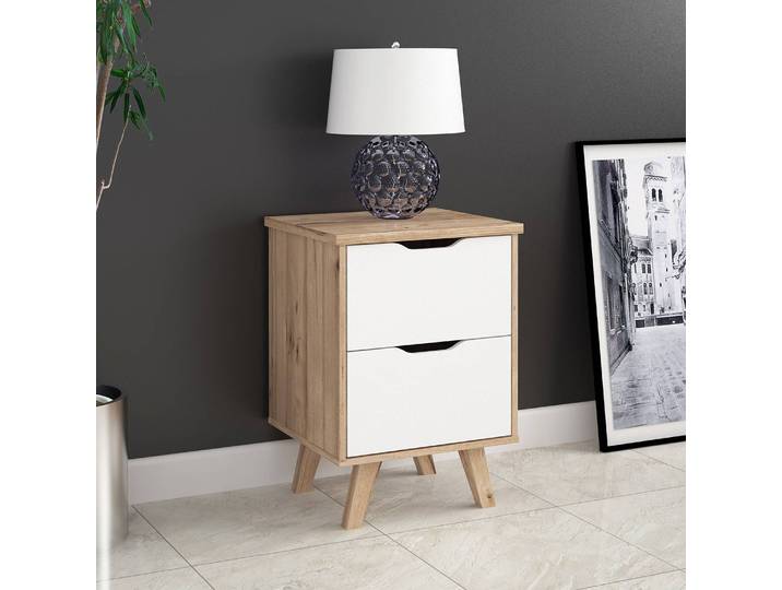 Kommode Weser I 45 x 64 x 42cm Braun/Weiß/Weiß