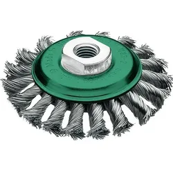 LESSMANN Kegelbürste Edelstahl 115x12mm gezopft 0,5mm