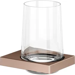 KEUCO Edition 11 Glashalter 11150299000 mit Echtkristallglas, Rotgold gebürstet
