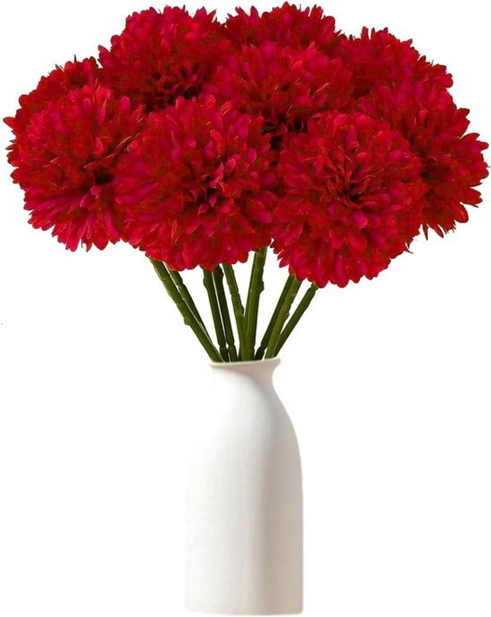 12 stuks zijden kunstbloemen hortensia en chrysant voor decoratie