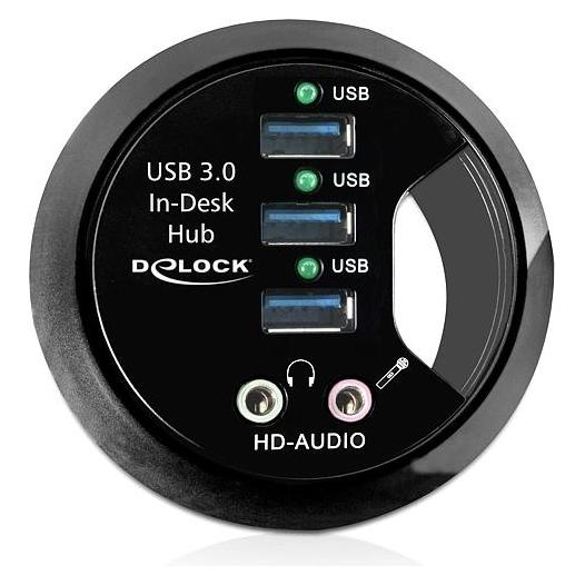 Delock Tisch-Hub (USB-A, 3 Ports) (61990)