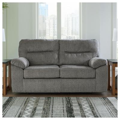 "Signature Design by Ashley Bindura Mineral Glider Loveseat - 72"" W x 42"" D x 42"" H"