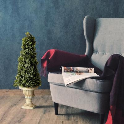 Regency International 24 in. Artificial Flocked Sage Cone Topiary Potted, Grey Green - 24 Inches