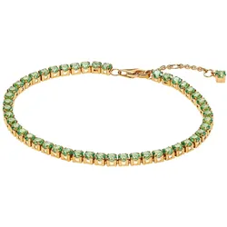 Pandora 561469C02 Damen-Tennisarmband Hellgrün Goldfarben, 18 cm
