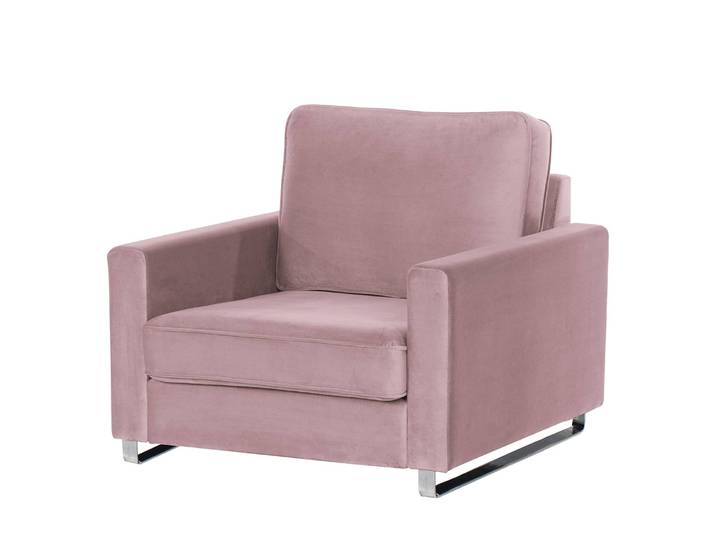 Sessel Pink/Mauve Samt Ravi 85 x 85 x 94cm