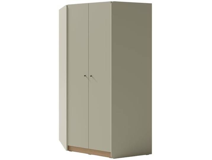 Lomadox Jugendzimmer Kinderzimmer Schrank Kleiderschrank Eckkleiderschrank in grün mit Eiche, 2-türig