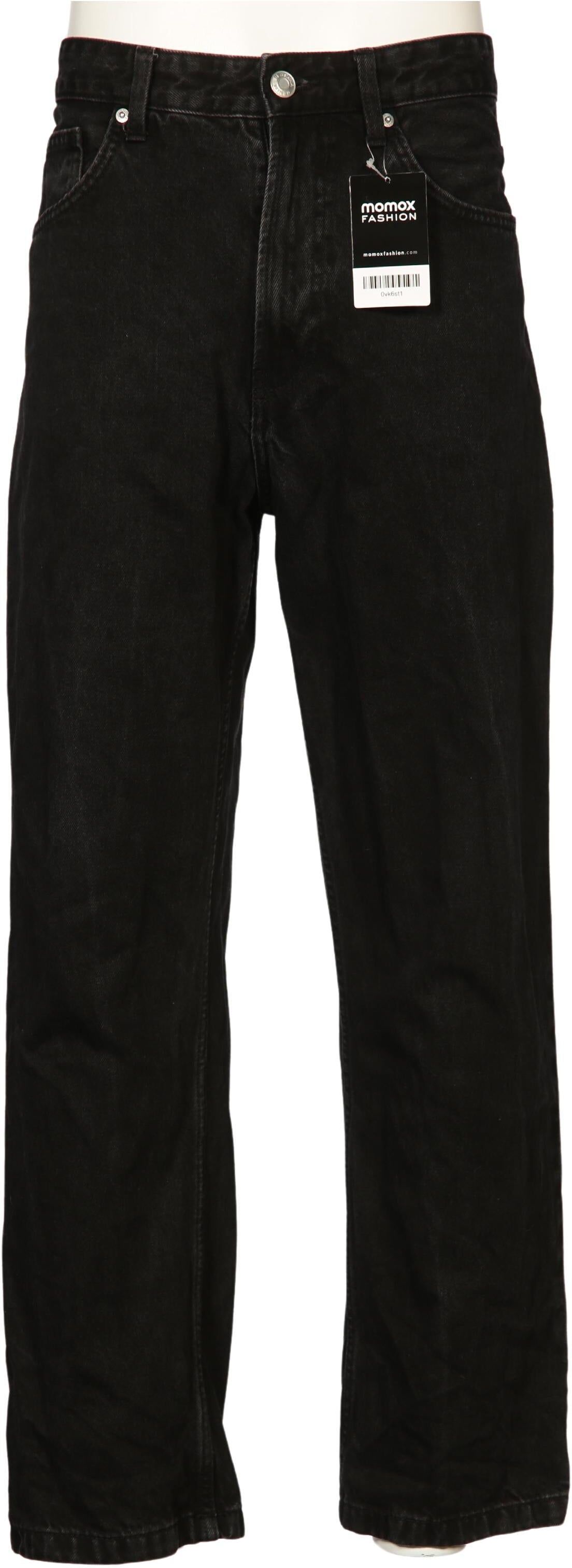 bershka Herren Jeans, Schwarz, Gr. W30, Baumwolle - Second Hand