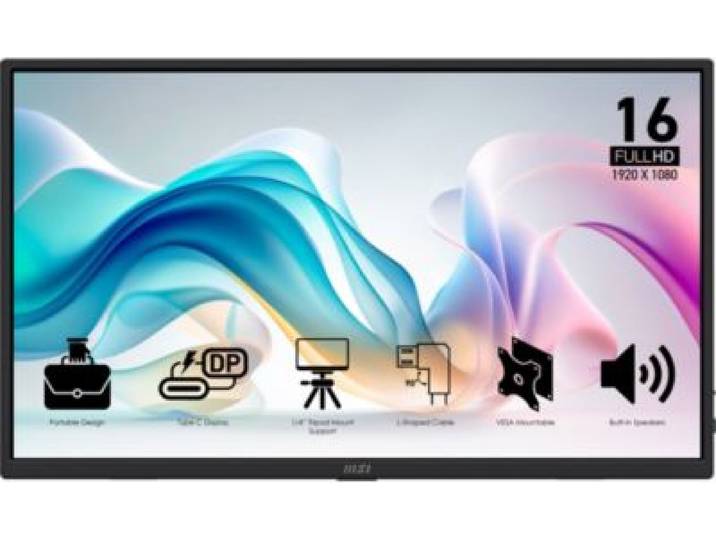 Msi - Ecran Pc Pro Mp165 16 Ips Full Hd Hdmi 2.1 Support Intégré