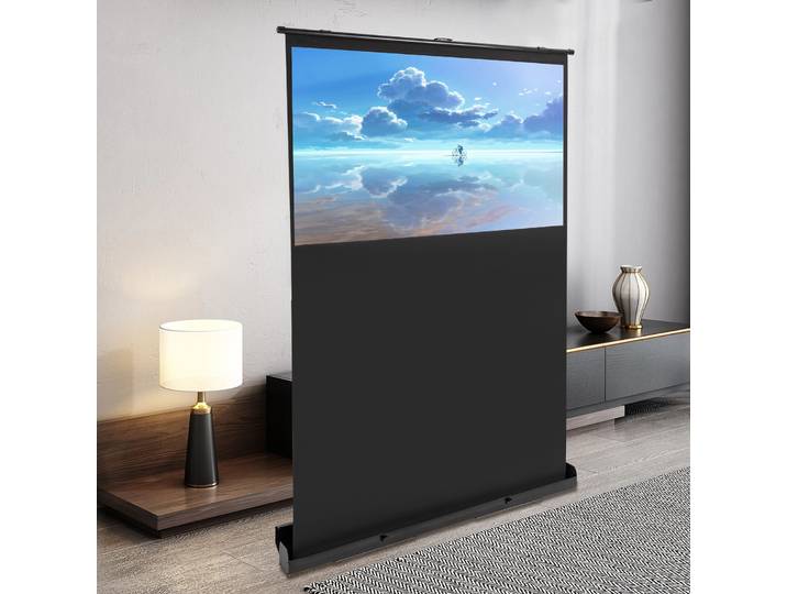 Tirer l'écran de Projection au sol à 60 16:9 toile de Projection de traction toile de Projection Portable pour partager des enregistrements HD