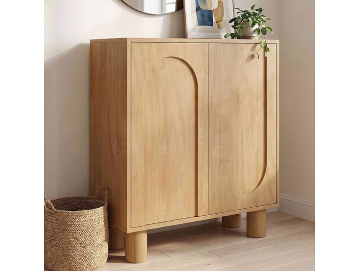 Buffet d'appoint 2 portes 70 cm ARCHIE design arche effet bois