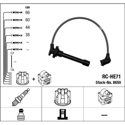 NGK Zündleitungssatz 8650 für ISUZU