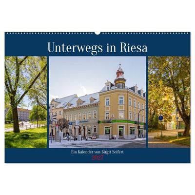 Unterwegs in Riesa (Wandkalender 2027 DIN A2 quer), CALVENDO Monatskalender