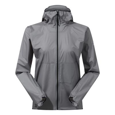 Regenjacke BERGHAUS "W MTN GUIDE HYPER LT JKT", Damen, Gr. XS, grau (monument), Web, Obermaterial: 100% Polyamid, normal, Jacken Regenjacke, wasserdicht, winddicht, mit Reißverschluss, normale Länge