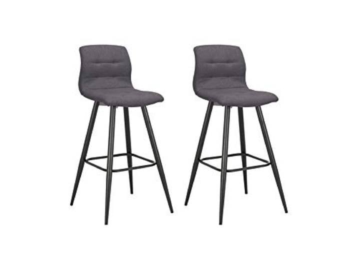 byLIVING Barhocker SIMONE, Rückenlehne, Barhocker in Webstoff anthrazit Metallgestell schwarz, B 42, H 103, T 51 cm