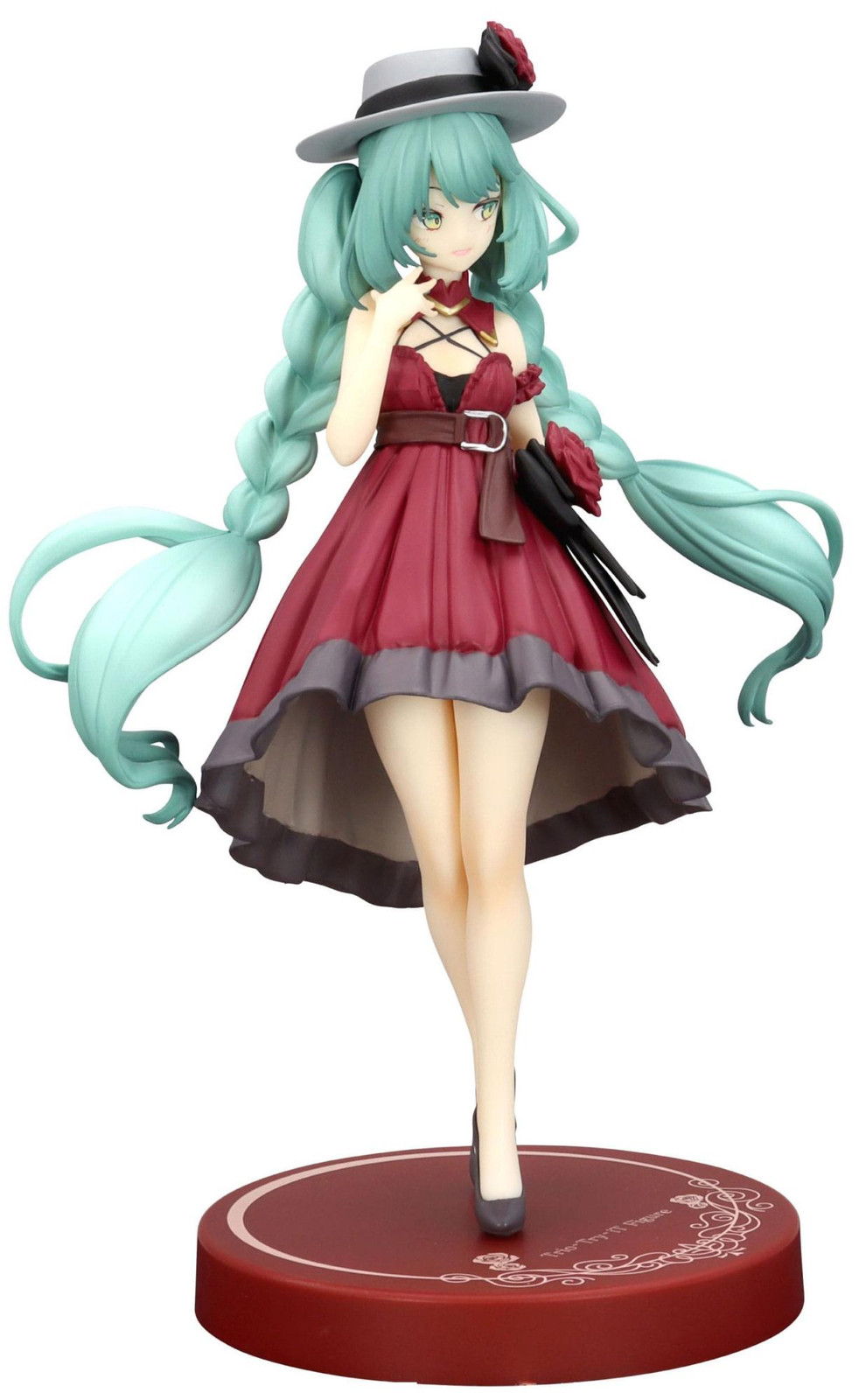 FuRyu Hatsune Miku Trio-Try-iT PVC-beeldje in uitgaankleding, rood, Hoogte: 19 cm