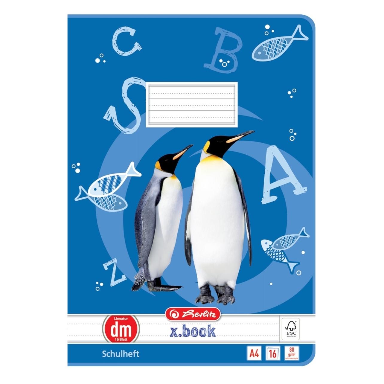 Herlitz Schulheft x.book, DIN A4, Lineatur dm / liniert (A4, Gepunktet) (11322401)