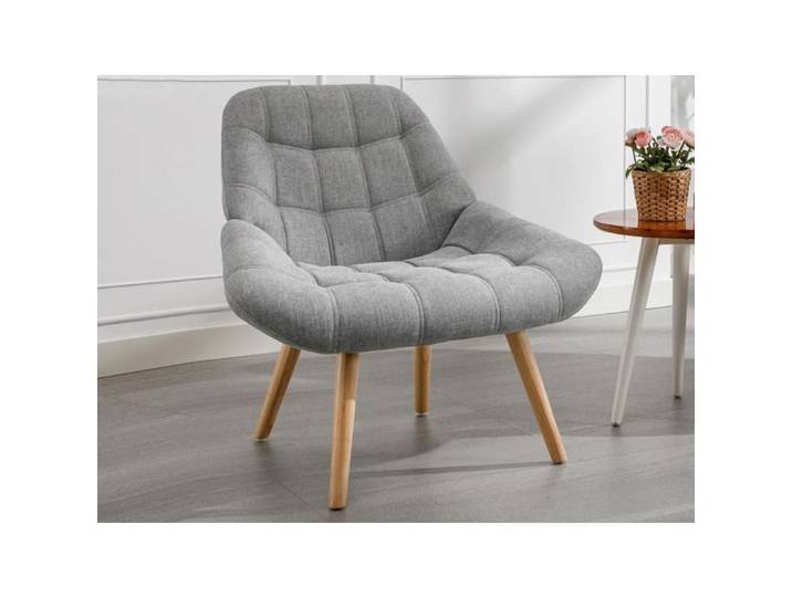 Fauteuil en tissu gris LUOSTO