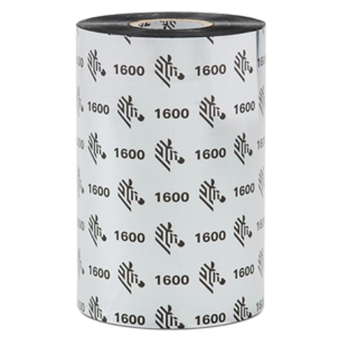 Zebra 1600 Economy Wax - Schwarz - 156 mm x 450 m - Farbband (15.60 cm, Schwarz) (01600BK15645)