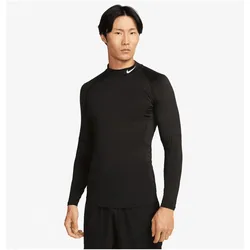 Nike, Herren, Sportshirt, M NP Dri-Fit LS With Stand-Up Collar (L), Schwarz