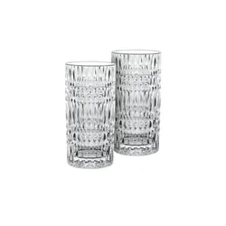 Nachtmann Latte Macchiato-Gläser 2er Set Ethno Barista ¦ transparent/klar ¦ Glas ¦ Maße (cm): B: 8,2 H: 16,2 T: 16.4
