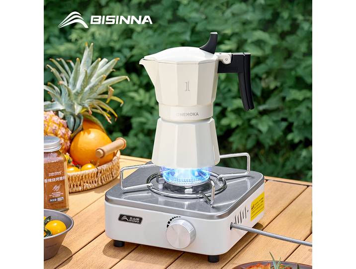 BISINNA – réchaud à gaz de camping 2800W, haute puissance, fourneau à cassette portable, brûleur à gaz séparé pour l'extérieur, fournitures de pique-nique et de camping