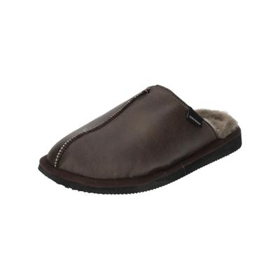 Hausschuh SHEPHERD "Shepherd Hausschuhe Lammfell", Herren, Gr. 45, grau (stone), Lammfell, Schuhe Hausschuh