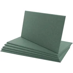6er-Set Akustikwandpaneel MCW-L52, Wandpaneele Akustikplatten, schalldämmend 1qm Fläche 60x30cm ~ grün