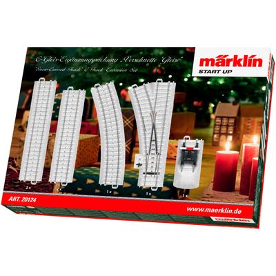 Gleise-Set MÄRKLIN "Start up - C-Gleis-Ergänzungspackung Verschneite Gleise - 20124", weiß (weiß, glitzernd), Eisenbahn-Schienensets, KinderH:1cm, Kunststoff, Metall, Made in Europe, H:1cm