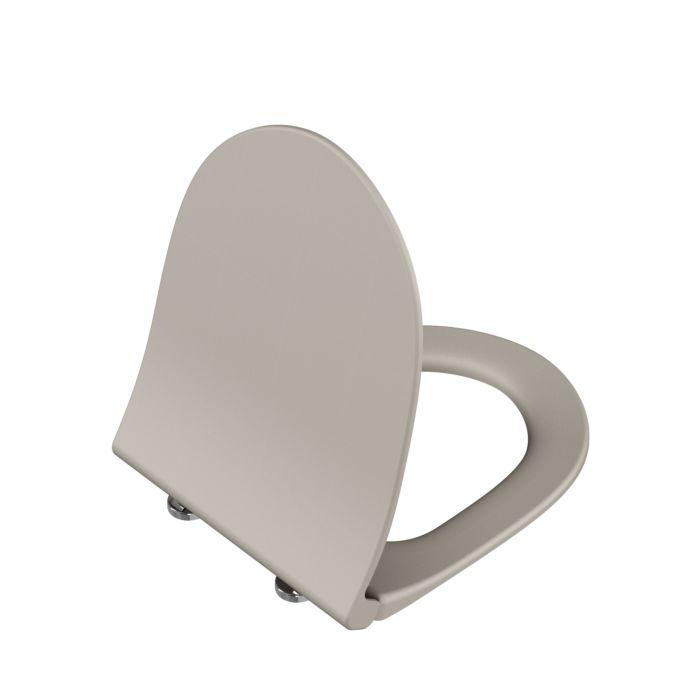VitrA Slim Sento WC-Sitz 120-420R009 36,5x45cm, mit Absenkautomatik und Schnellverschluss, Taupe matt