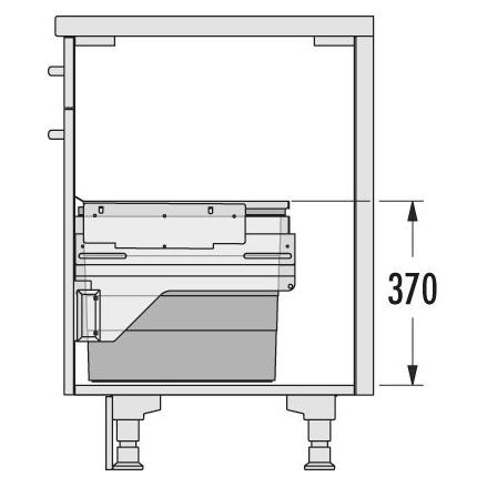 Hailo Einbauabfallsammler, Cargo, 3610841,KB 600, 56l, KF, dunkelgrau (56 l) (228802)
