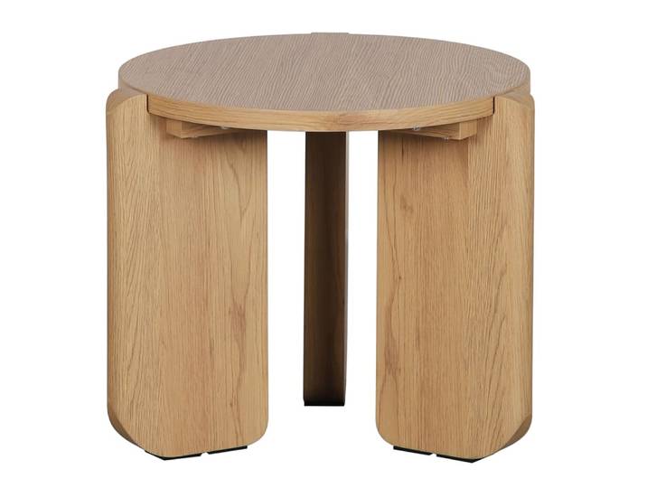 Table basse, ø 50 cm, effet chêne
