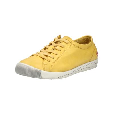 Sneaker SOFTINOS "softinos Sneaker Leder", Damen, Gr. 38, gelb, Leder, Schuhe Sneaker